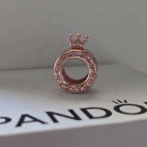 Pandora Rose Gold O Crown Charm